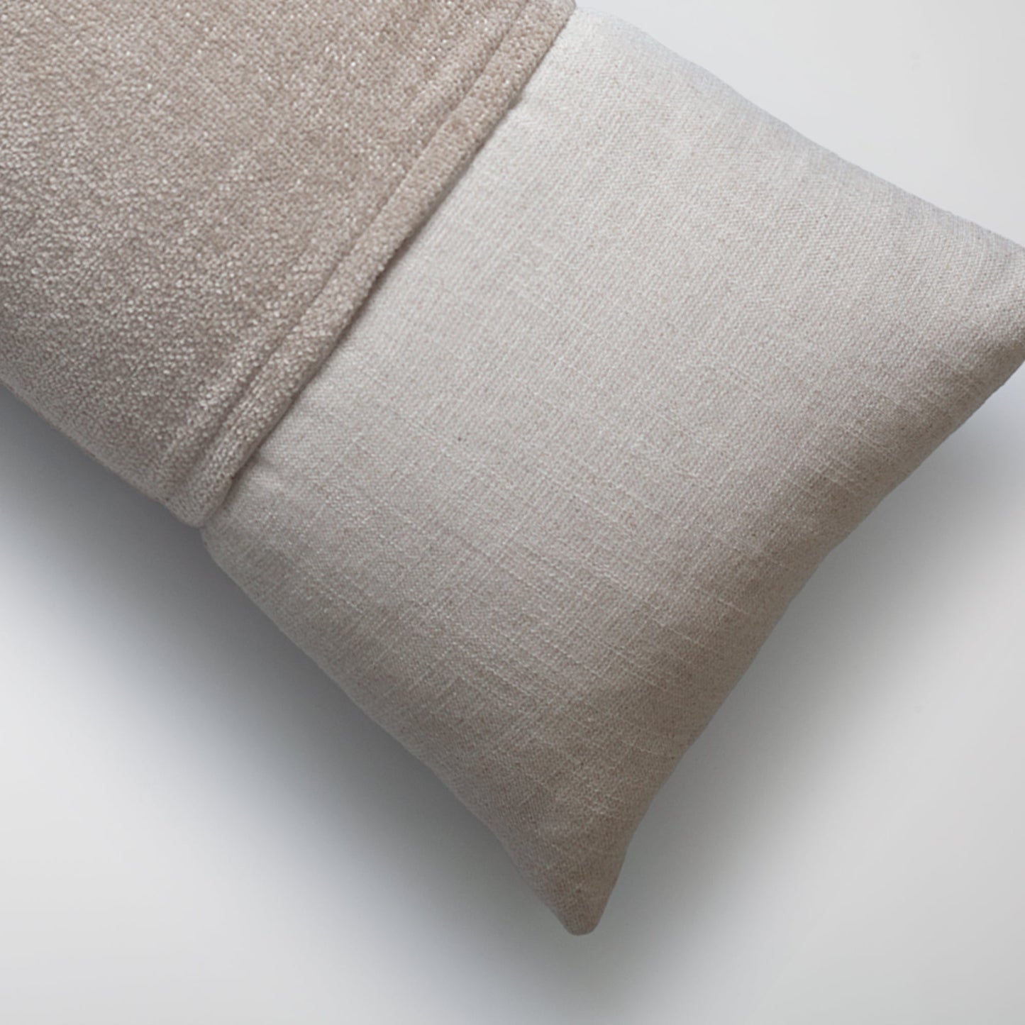 Belt | Light Beige Fabric Belted Woven Long Lumbar 14"x28" Throw Pillow Cover