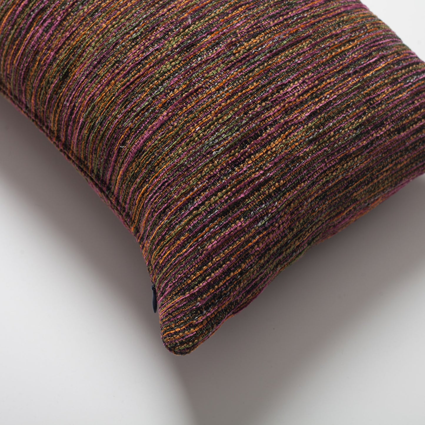 Bamboo | Brown Multicolored Textured Lumbar 12"x20'' Throw Pillow Cover