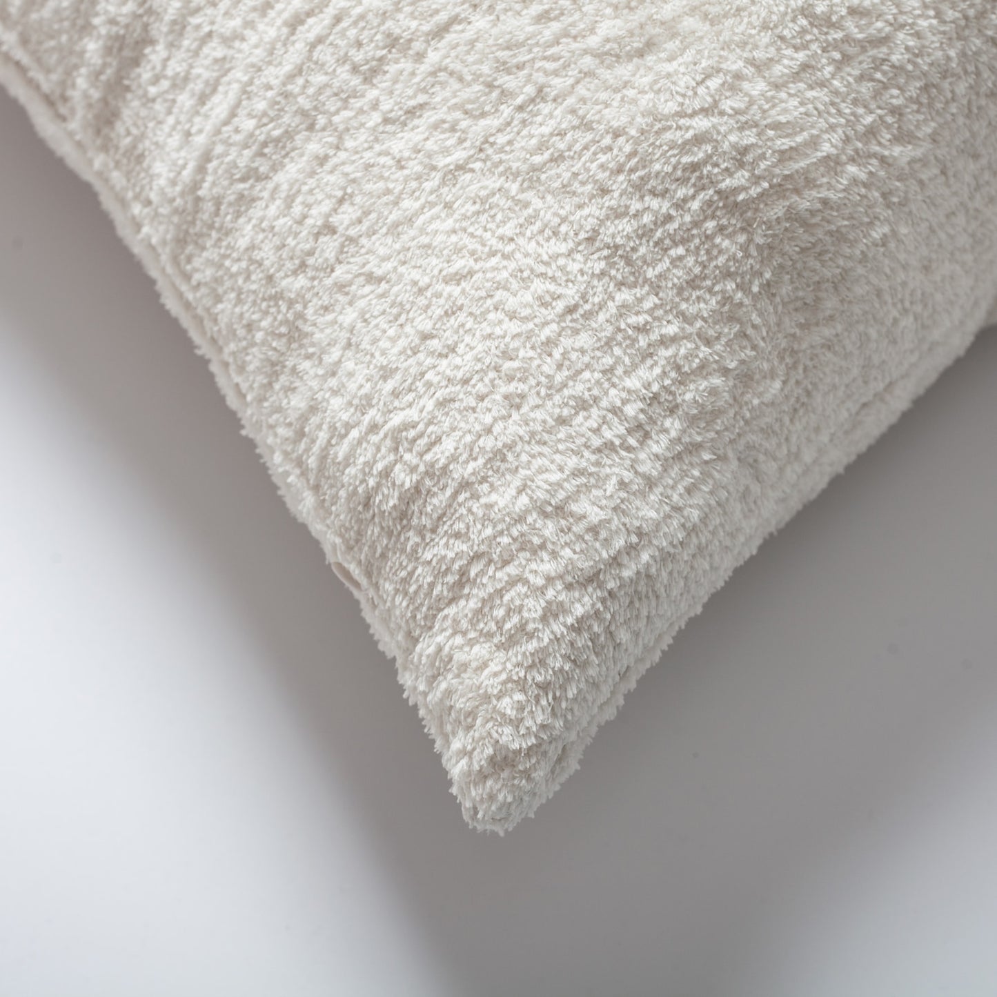 Cozy | White Plush Soft Textured Square 20''x20'' Throw Pillow Cover