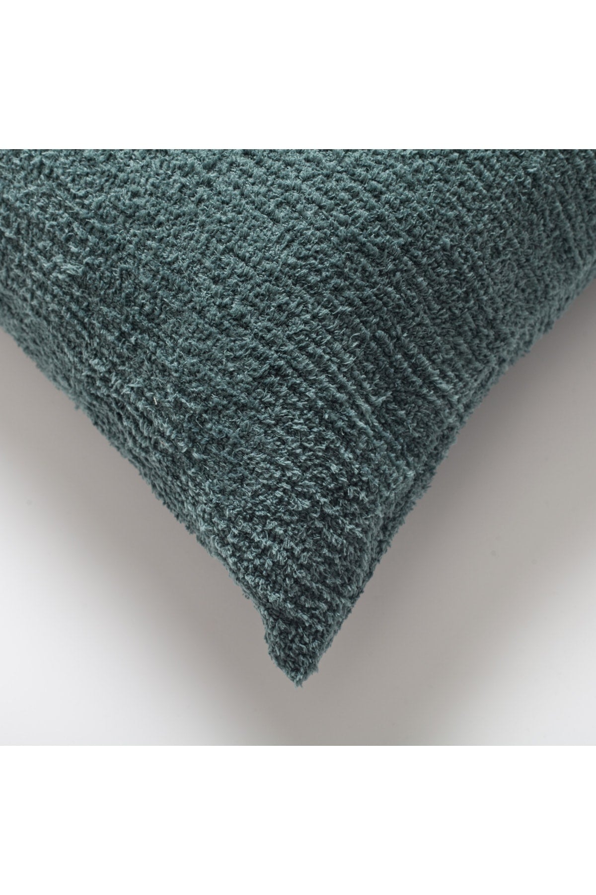 Cozy | Teal Blue Plush Soft Textured Square 20''x20'' Throw Pillow Cover