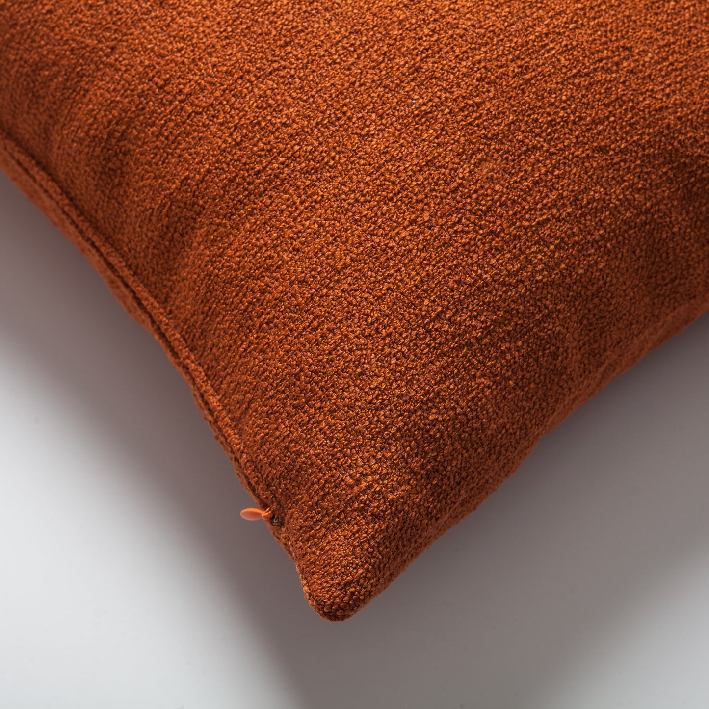 Julia | Burnt Orange Boucle Textured Solid Long Lumbar 14"x28" Throw Pillow Cover