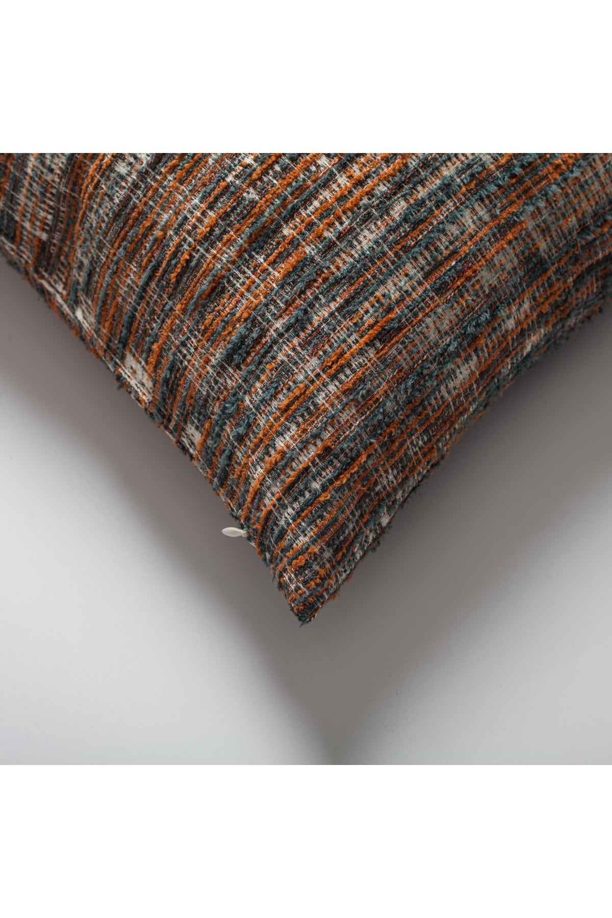 Orange heathered woven textured plain throw pillow cover 20"x20"