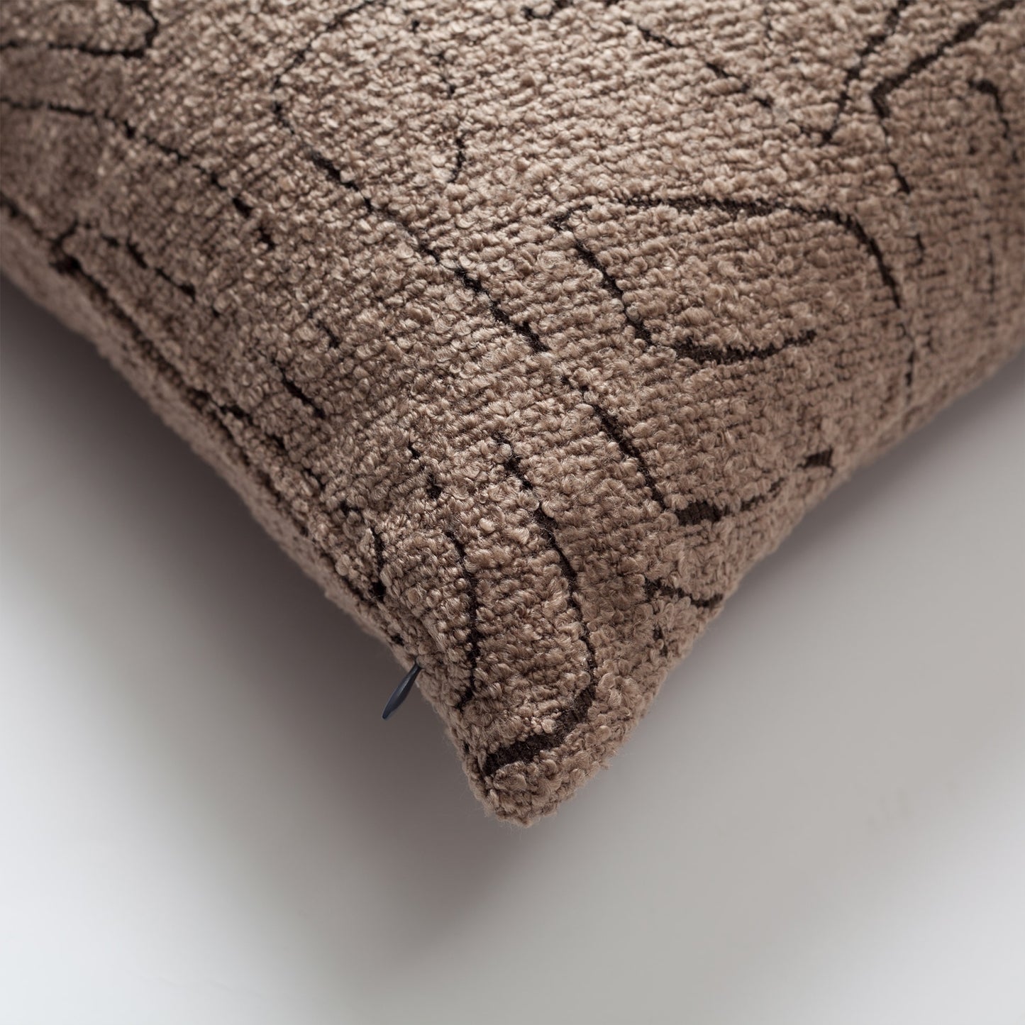 Amorf | Mocha Brown Abstract Minimal Design Textured Square 20"x20'' Throw Pillow Cover