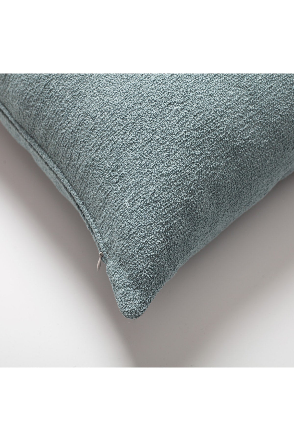 Julia | Light Blue Boucle Textured Solid Lumbar 16''x24'' Throw Pillow Cover