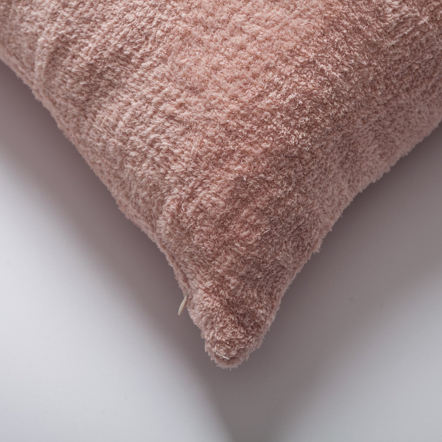Cozy | Pink Plush Soft Textured Square 20''x20'' Throw Pillow Cover
