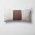 Belt | Light Brown Fabric Belted Woven Long Lumbar 14"x28" Throw Pillow Cover