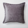 Borla | Gray Solid Woven Flanged Square 20''x20'' Throw Pillow Cover