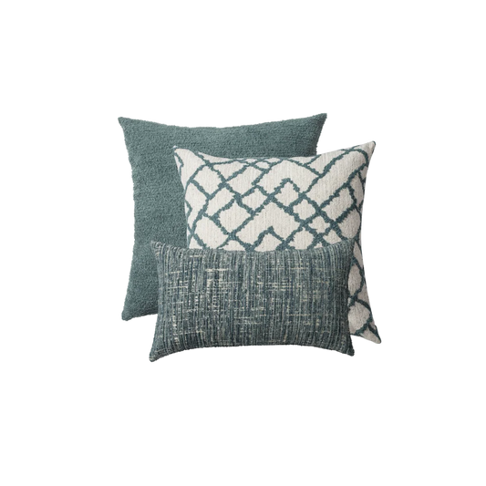 Cozy & Maya | Set of 3 | Teal Throw Pillow Covers