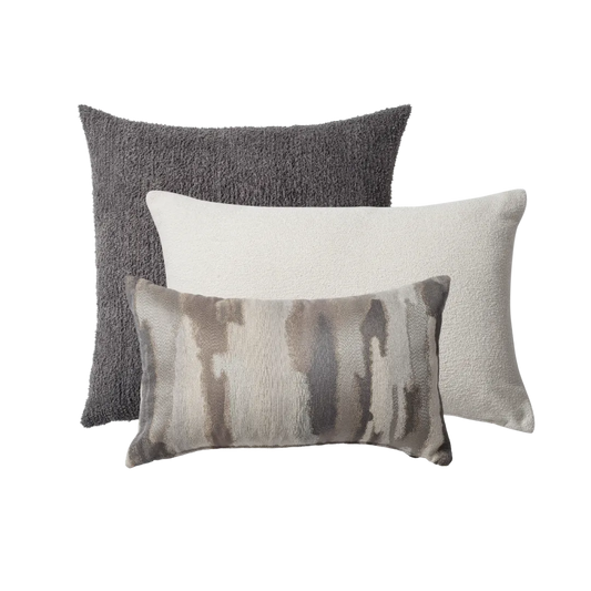 Cozy & Pastel | Set of 3 | Dark Gray Throw Pillow Covers