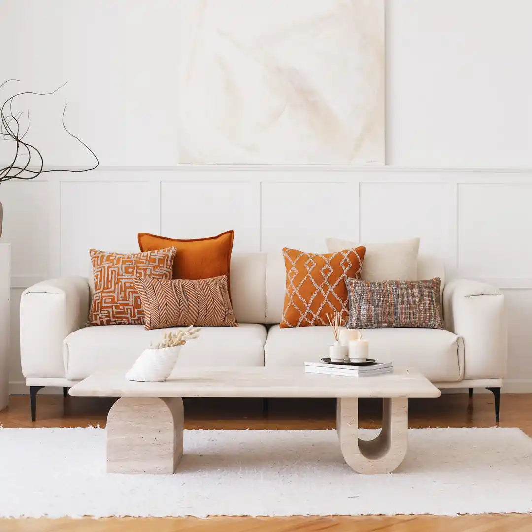 Cozy & Tweed | Set of 3 | Burnt Orange Throw Pillow Covers