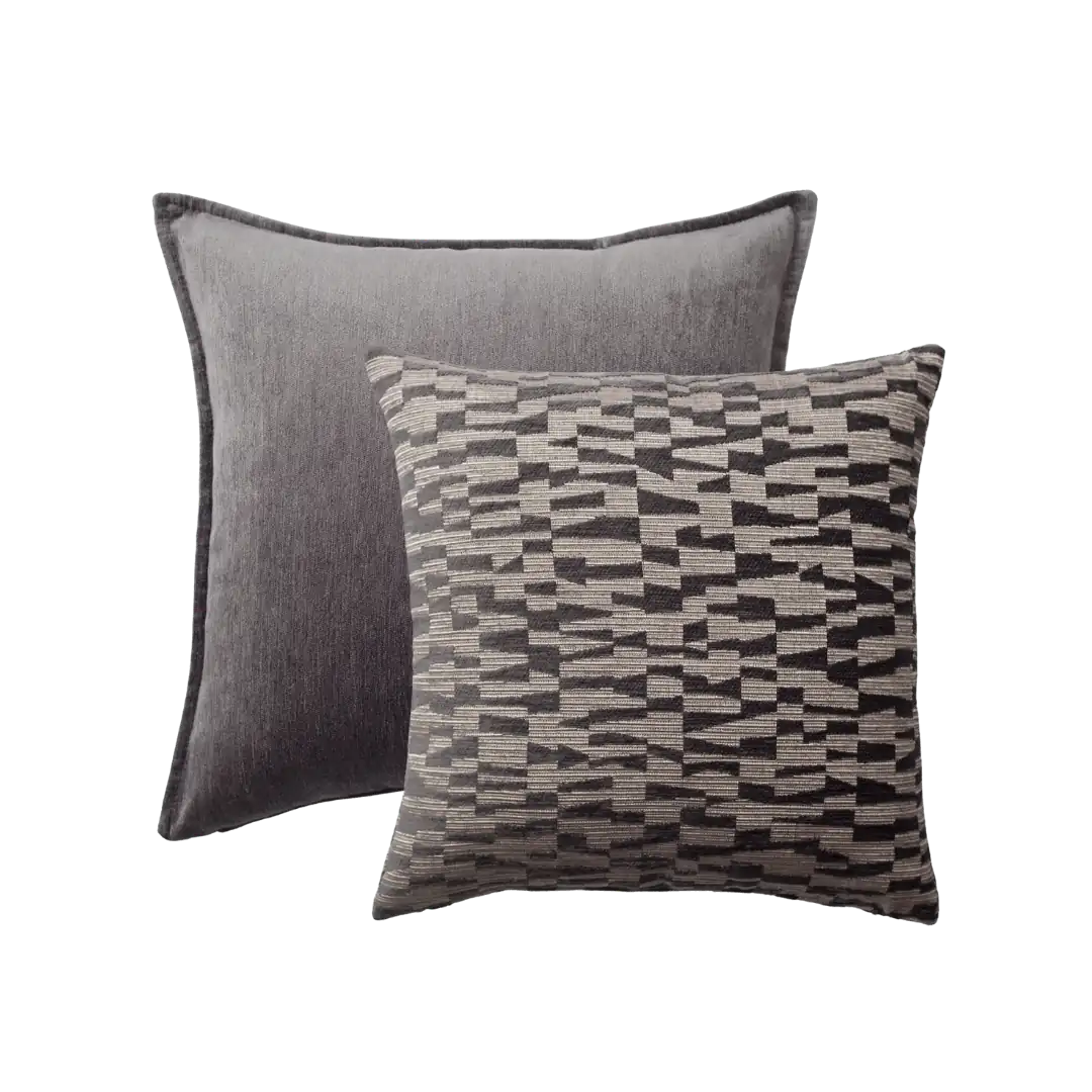 Eliza & Bistro | Set of 2 | Dark Gray Throw Pillow Covers
