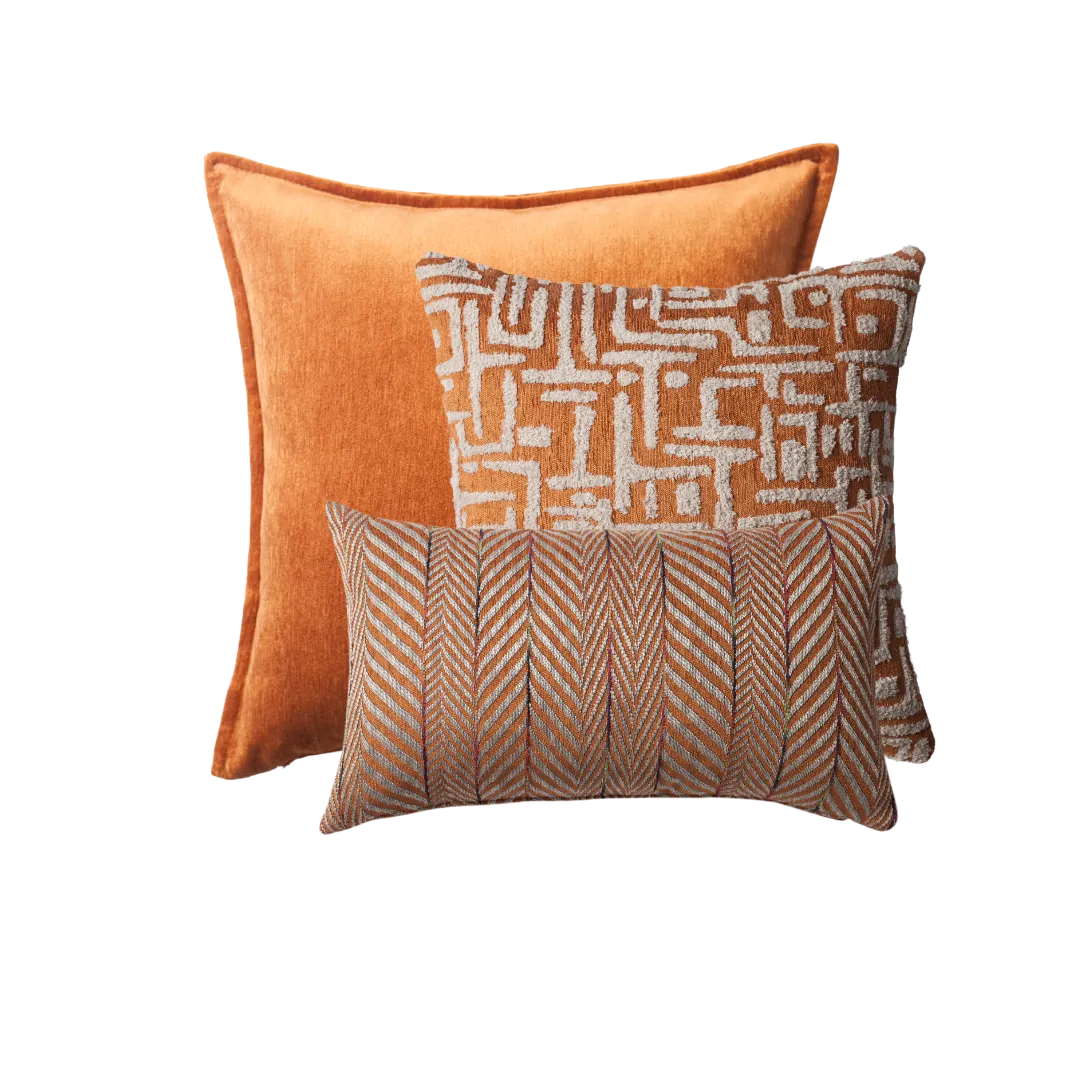 Eliza & Sense | Set of 3 | Burnt Orange Throw Pillow Covers