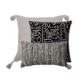 Icon | Set of 3 | Black Boho Decor Throw Pillow Covers