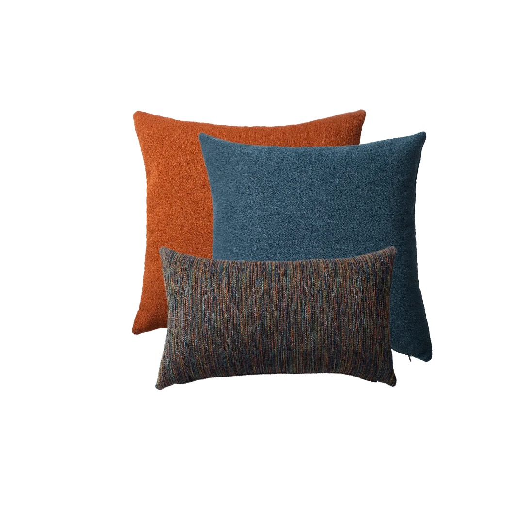 Julia & Bamboo | Set of 3 | Burnt Orange Throw Pillow Covers