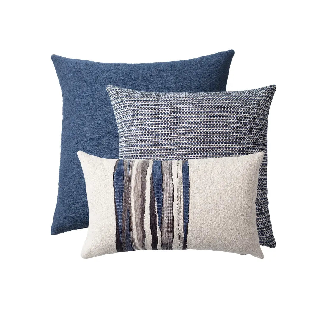 Julia & Combos | Set of 3 | Navy Blue Throw Pillow Covers