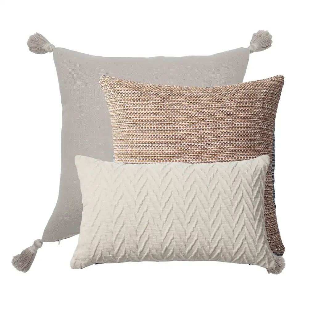 Loom & Kraft | Set of 3 | Mustard Throw Pillow Covers