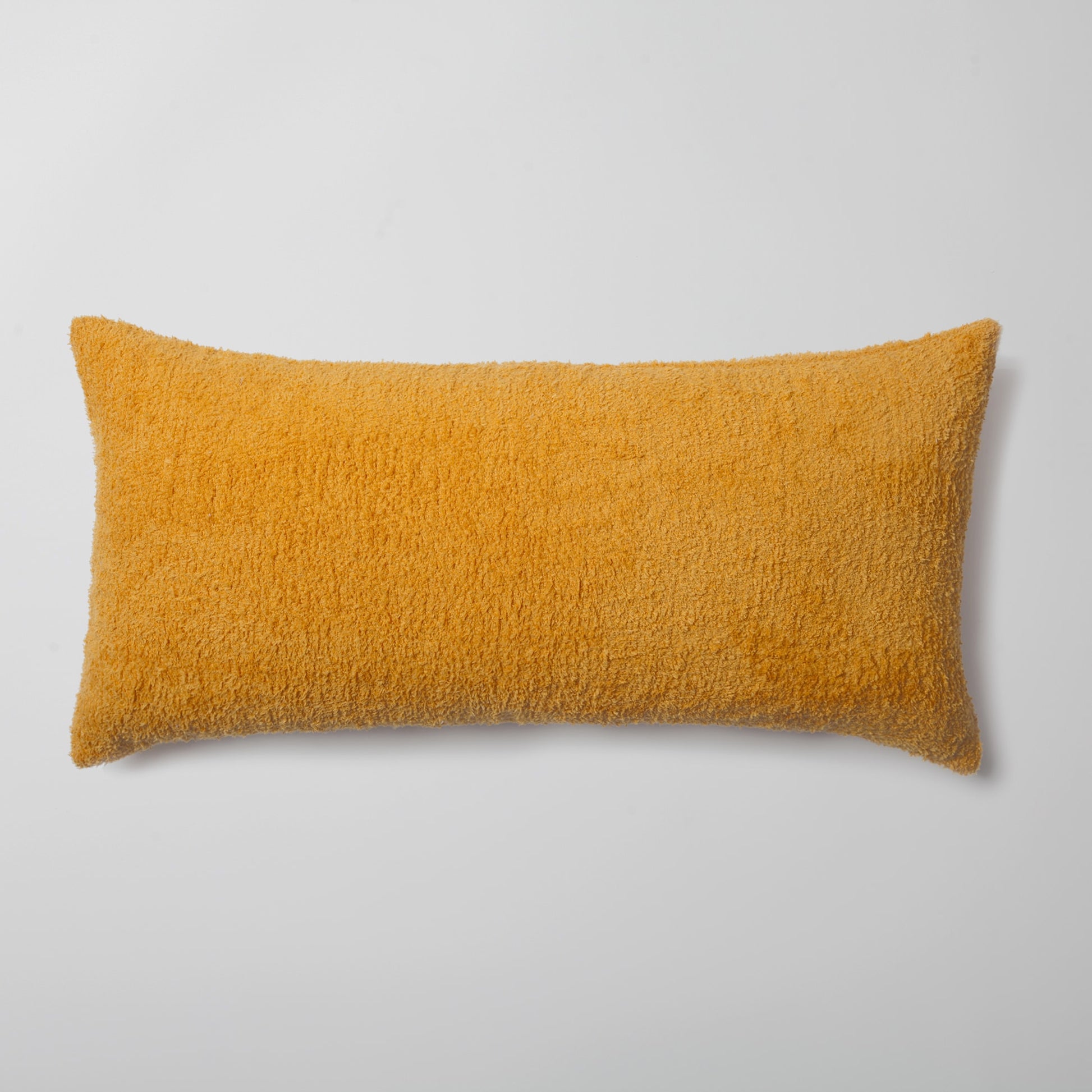 Cozy | Yellow Plush Soft Textured Long Lumbar 14"x28" Throw Pillow Cover
