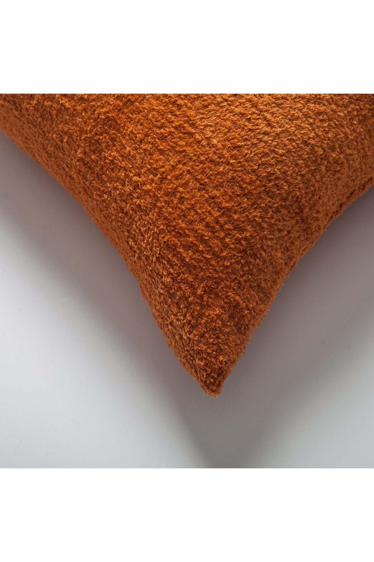 Cozy | Orange Plush Soft Textured Square 20''x20'' Throw Pillow Cover