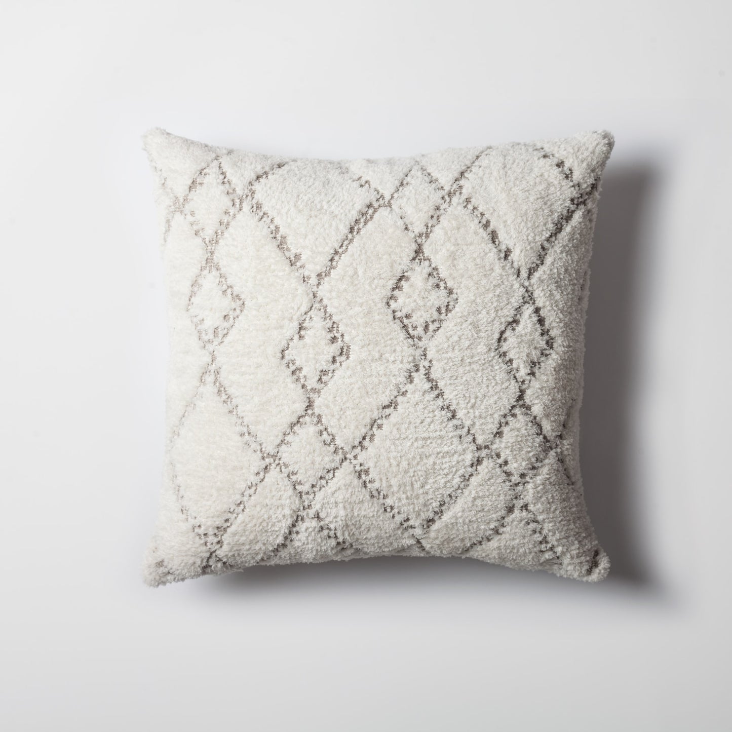 Asos | White Geometric Diamond Pattern Textured Tufted Square 18"x18'' Throw Pillow Cover