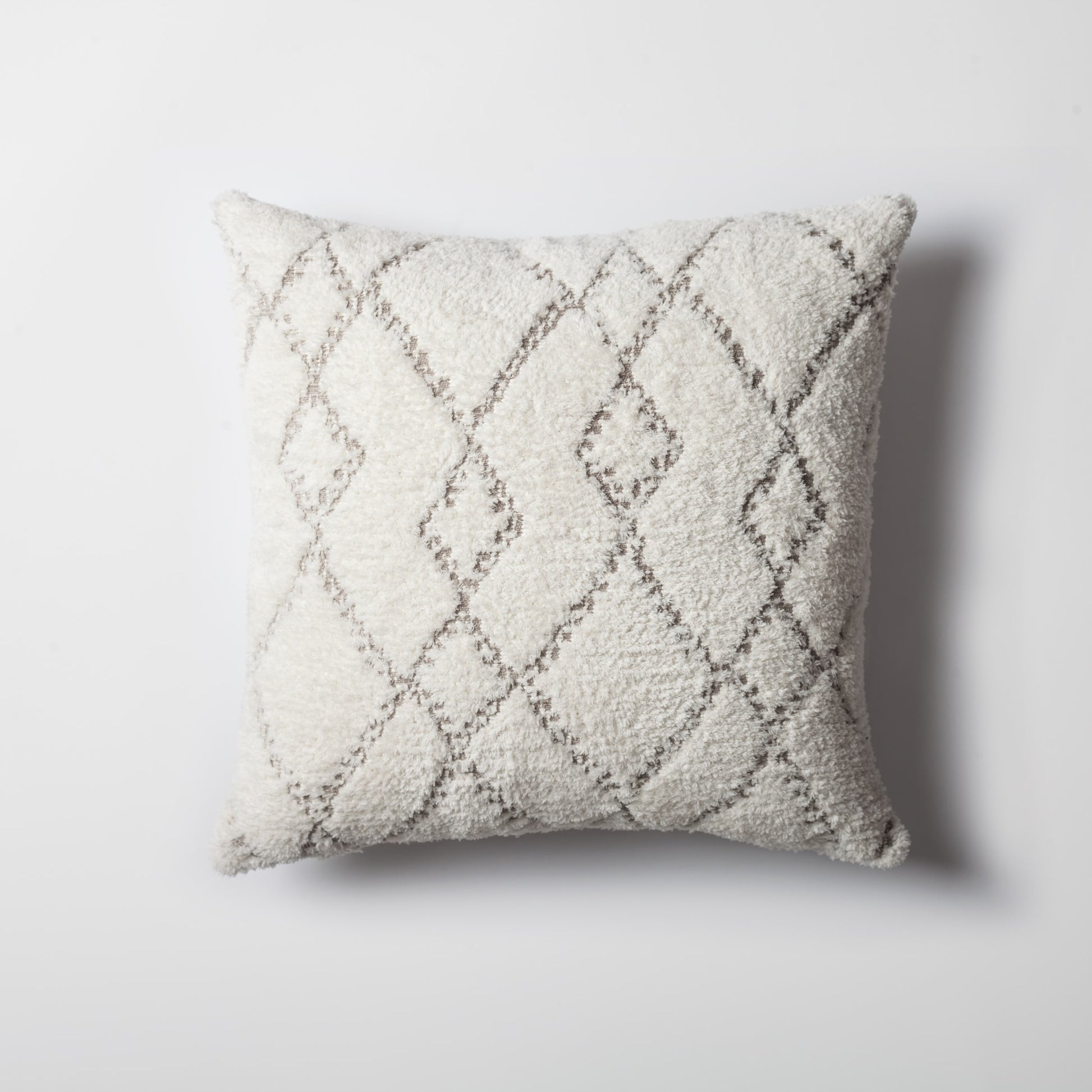 Asos | White Geometric Diamond Pattern Textured Tufted Square 18"x18'' Throw Pillow Cover