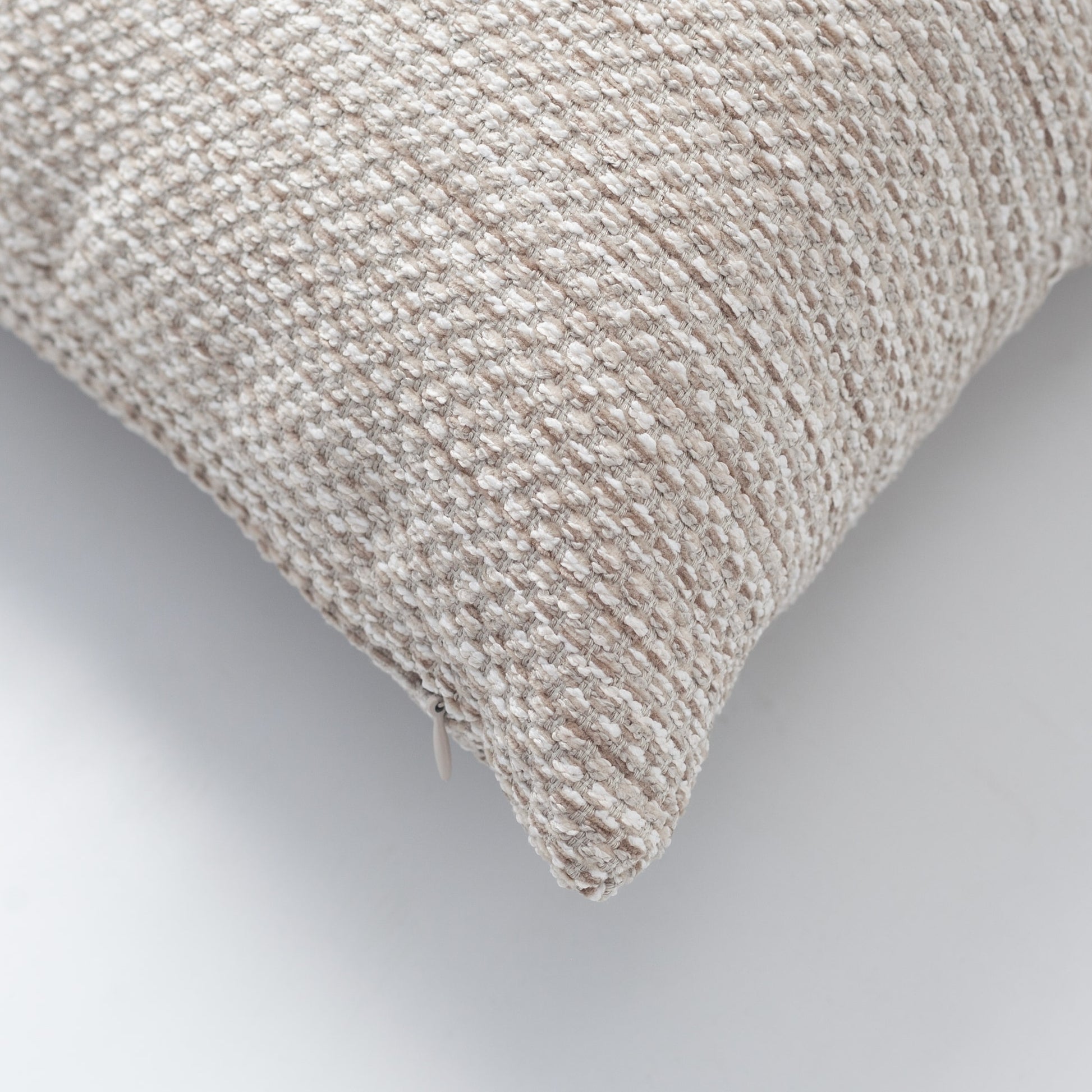 Kraft | Neutral Textured Woven Square 18''x18'' Throw Pillow Cover