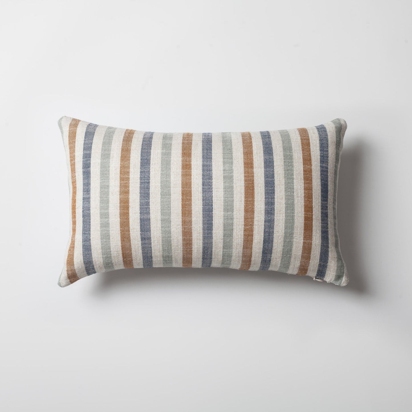 Stripe On Stripe | Set of 3 | Mustard Yellow Neutral Linen Blend Throw Pillow Covers