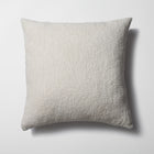 Cozy | White Plush Soft Textured Square 20''x20'' Throw Pillow Cover