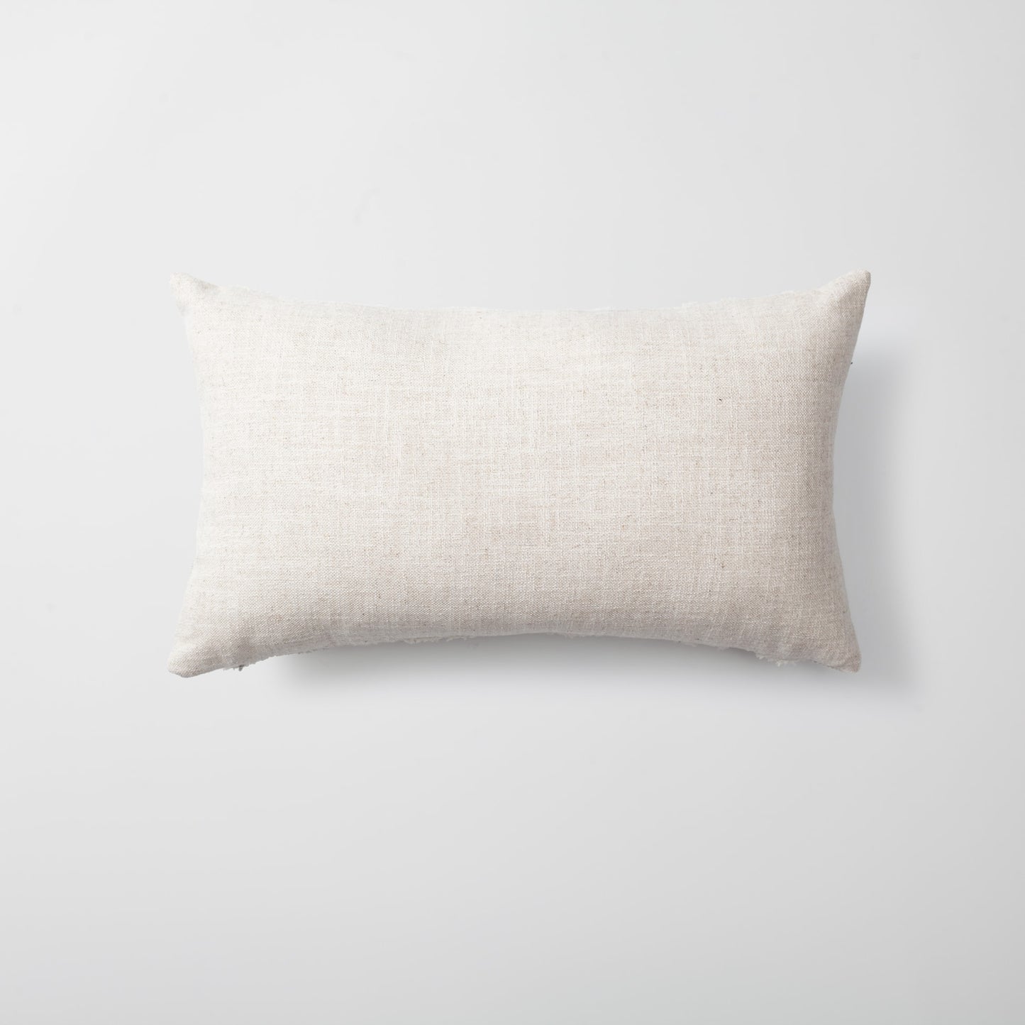 Quba | Neutral Linen Cozy Striped Boho Lumbar 12''x20'' Throw Pillow Cover