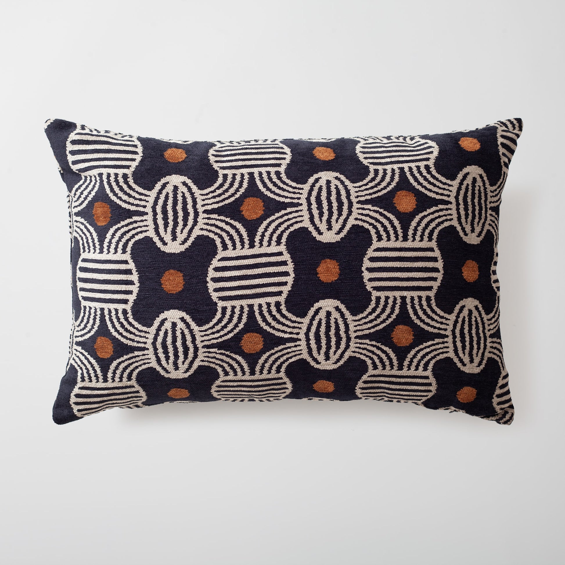 Obika | Boho Ikat Patterned Maze Lumbar 16''x24'' Throw Pillow Cover