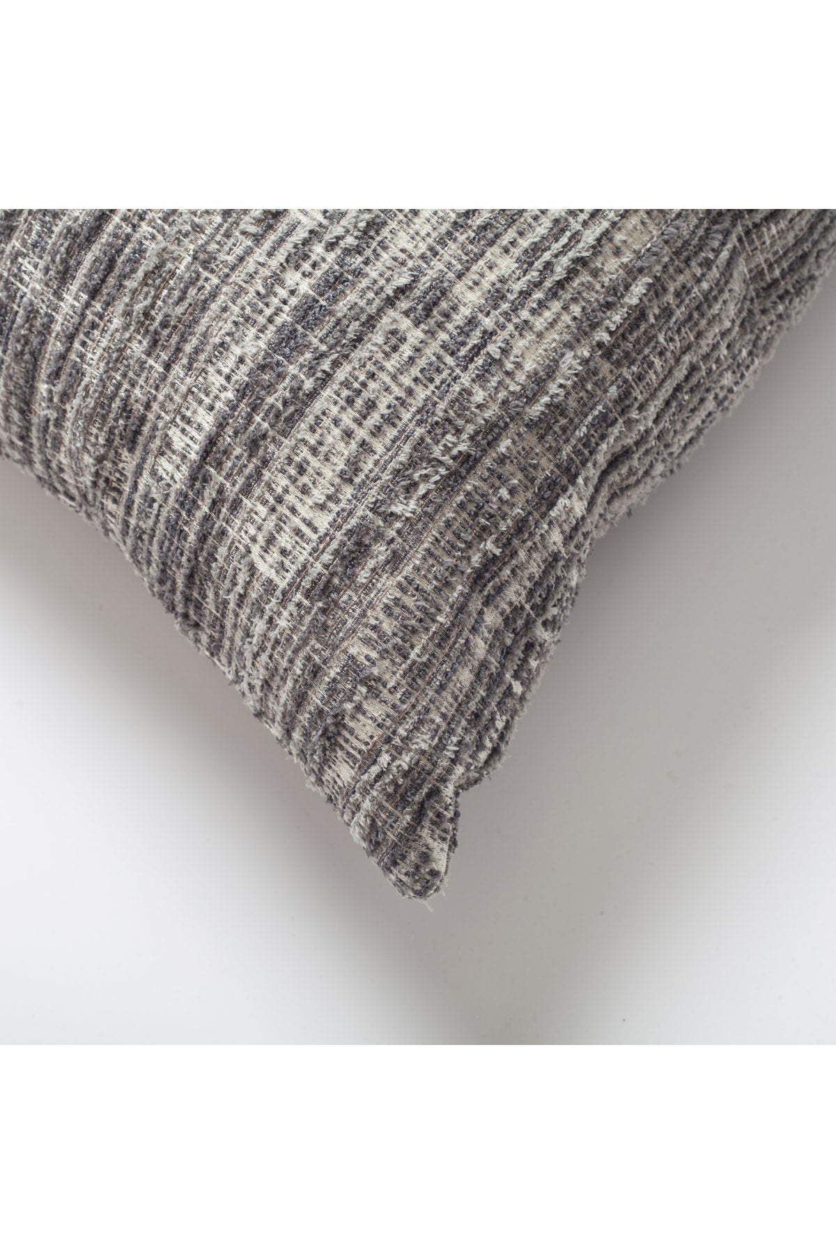 Tweed | Gray Heathered Woven Textured Plain Square 20"x20'' Throw Pillow Cover
