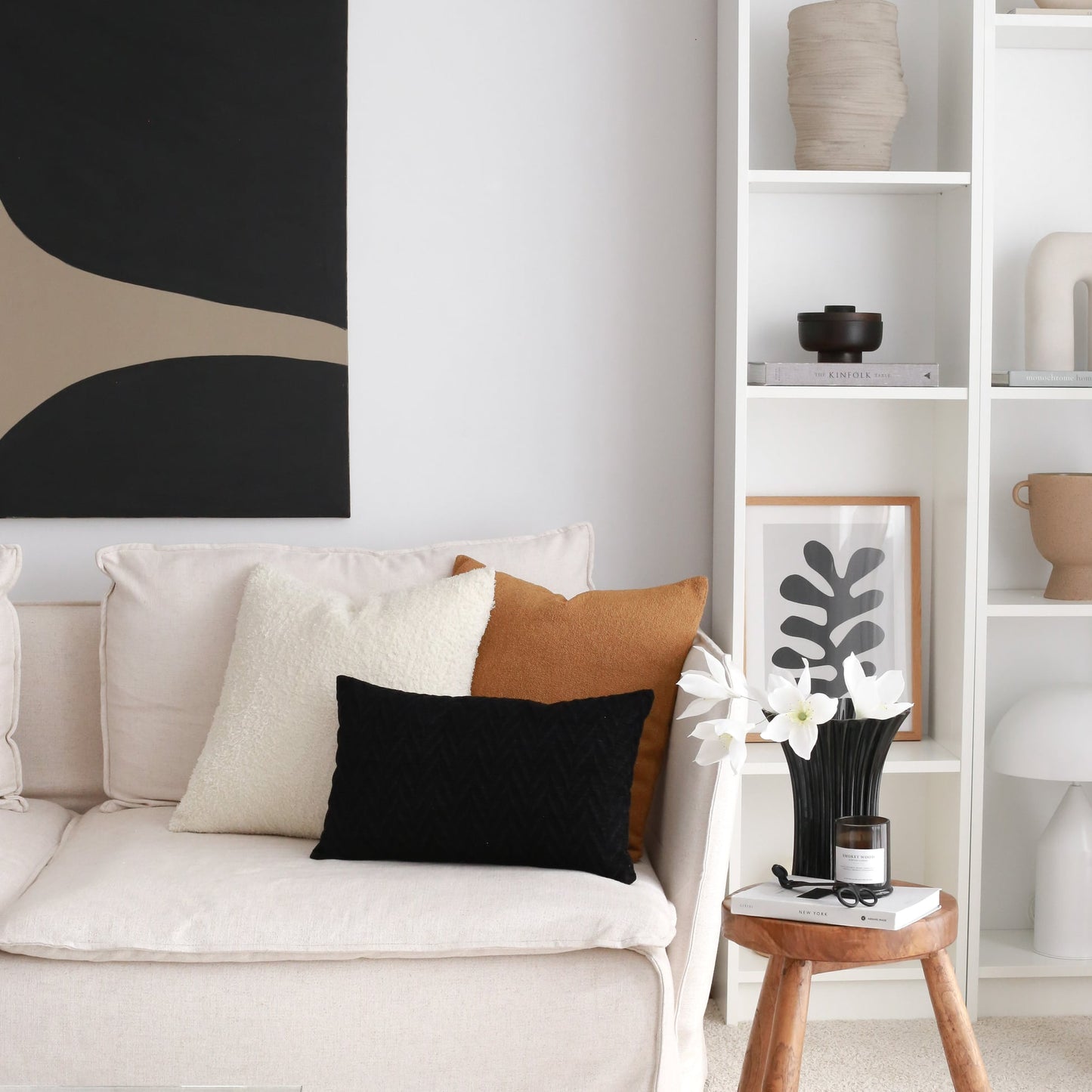 Julia | Mustard Yellow Boucle Textured Solid Square 20''x20'' Throw Pillow Cover