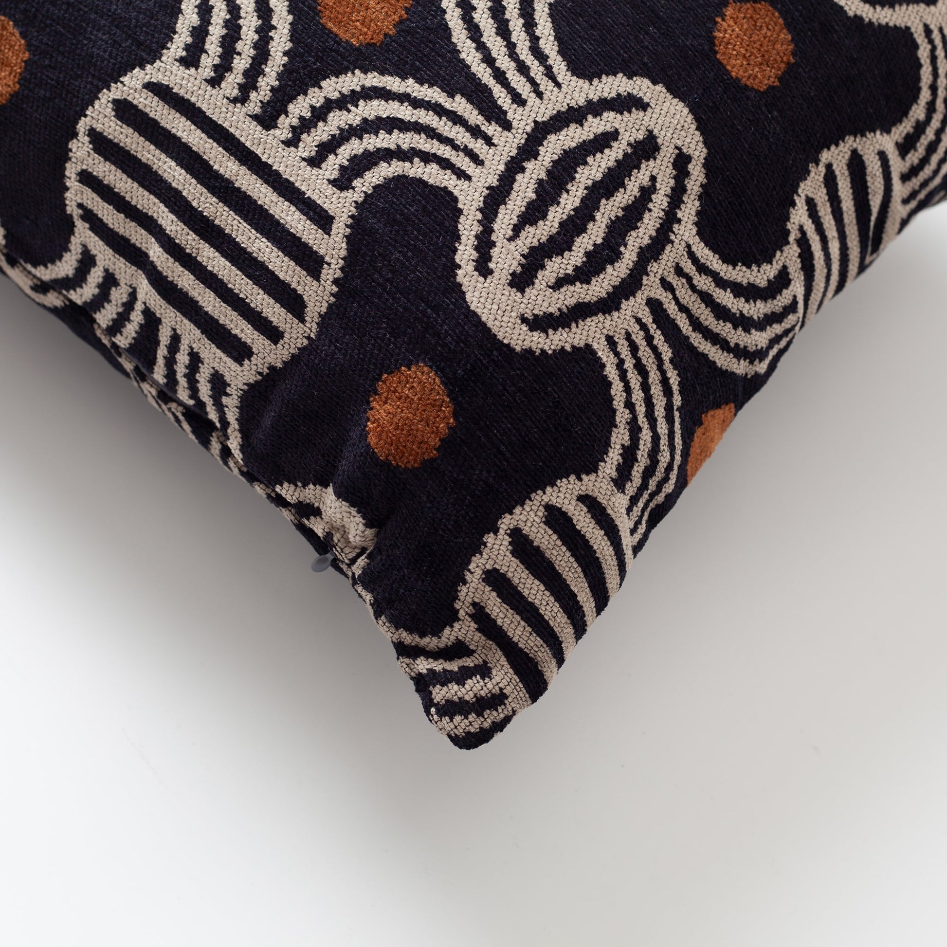 Obika | Boho Ikat Patterned Maze Lumbar 16''x24'' Throw Pillow Cover