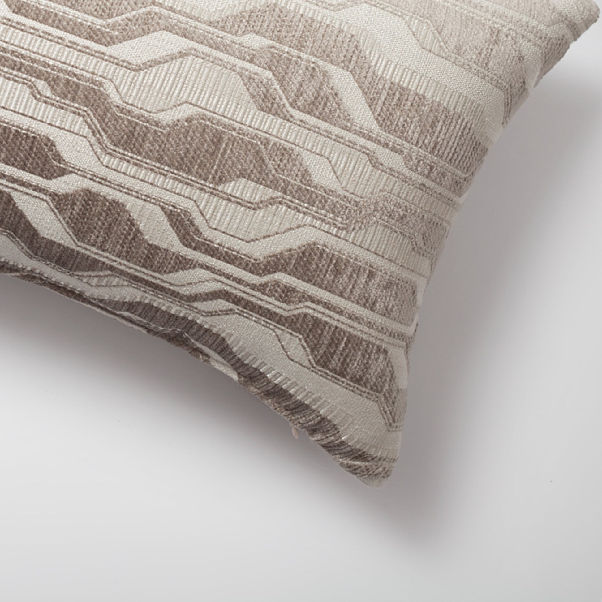 Lebon | Taupe Modern Geometric Patterned Lumbar 12''x20'' Throw Pillow Cover