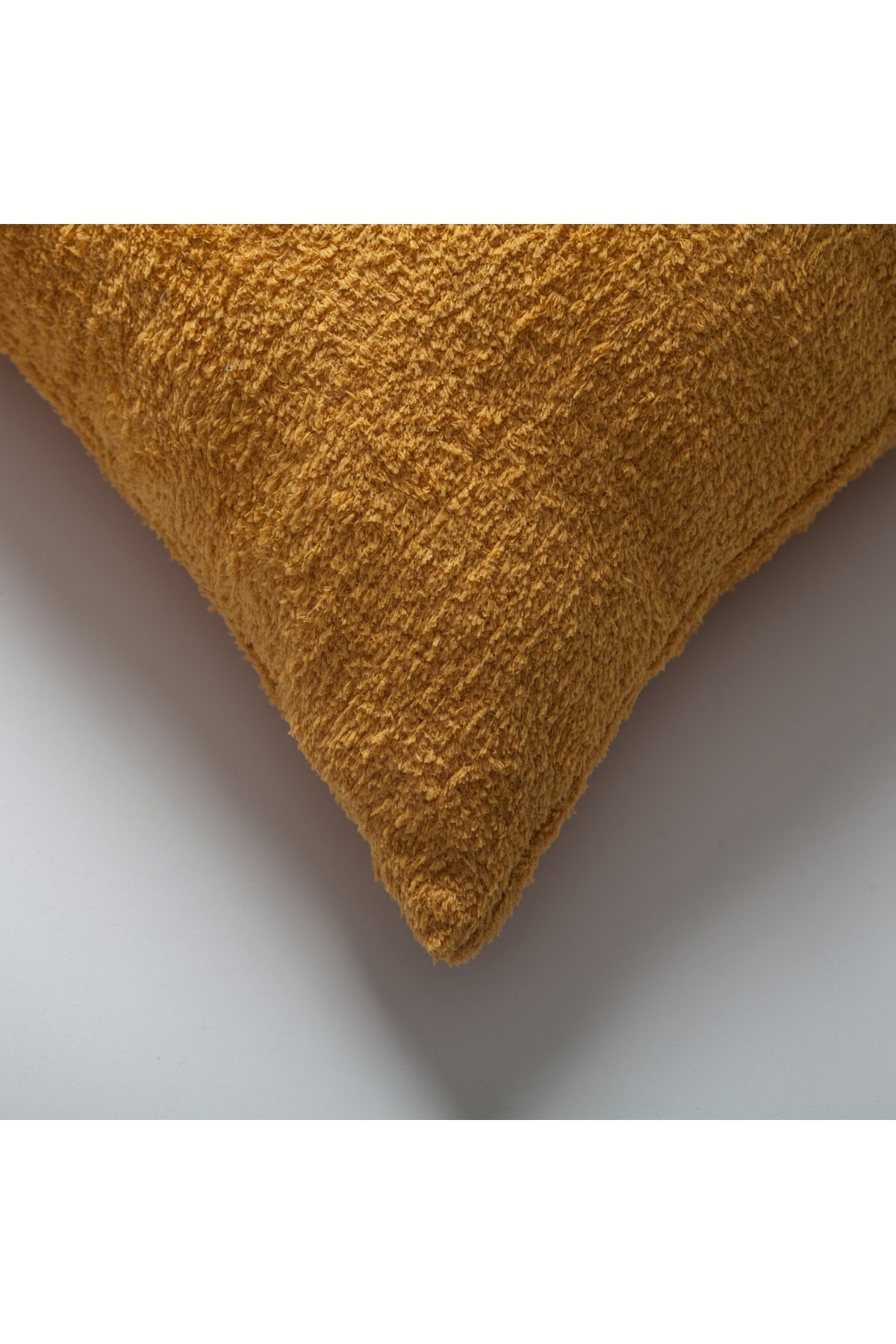 Cozy | Yellow Plush Soft Textured Square 20''x20'' Throw Pillow Cover