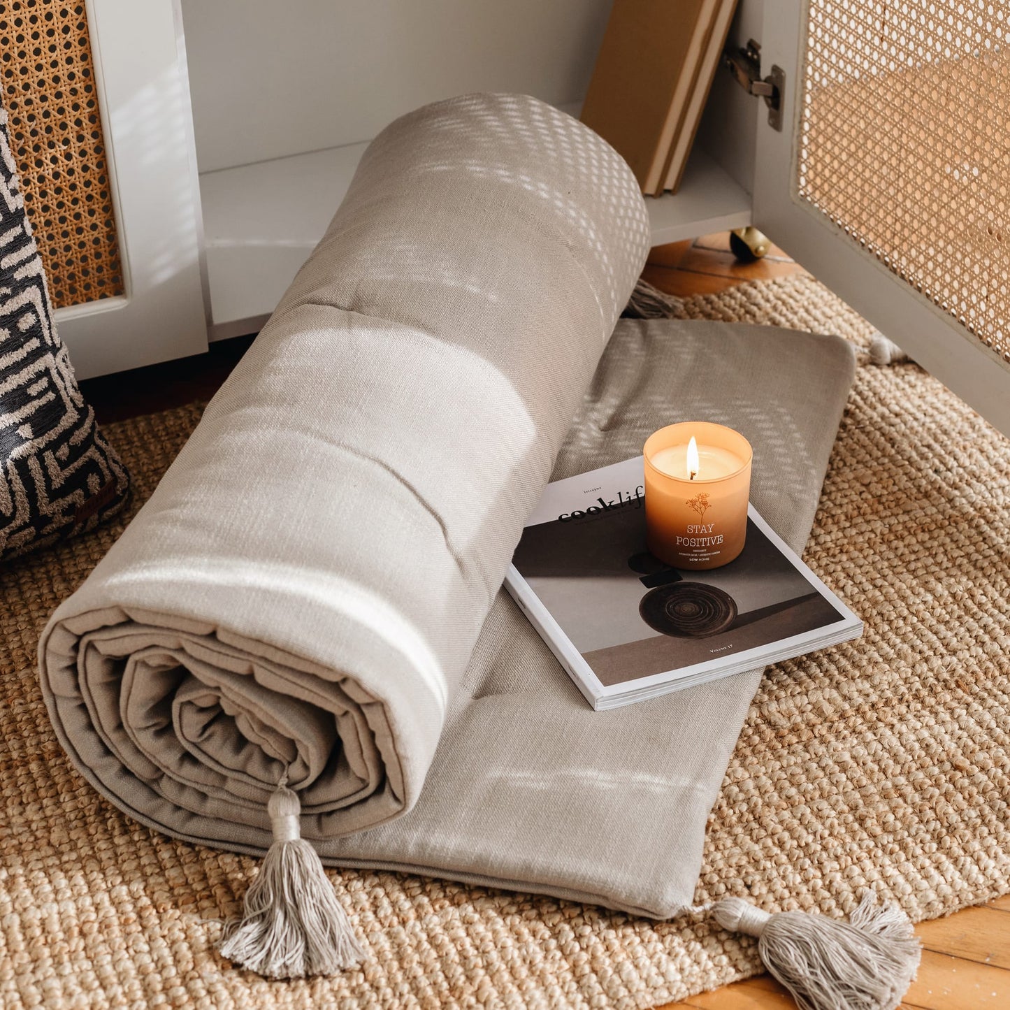 Loom Bed Runner | Taupe Neutral Linen Blend