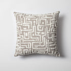 Gilda | Taupe Mid-Century Modern Geometric Textured Woven Square 18''x18'' Throw Pillow Cover