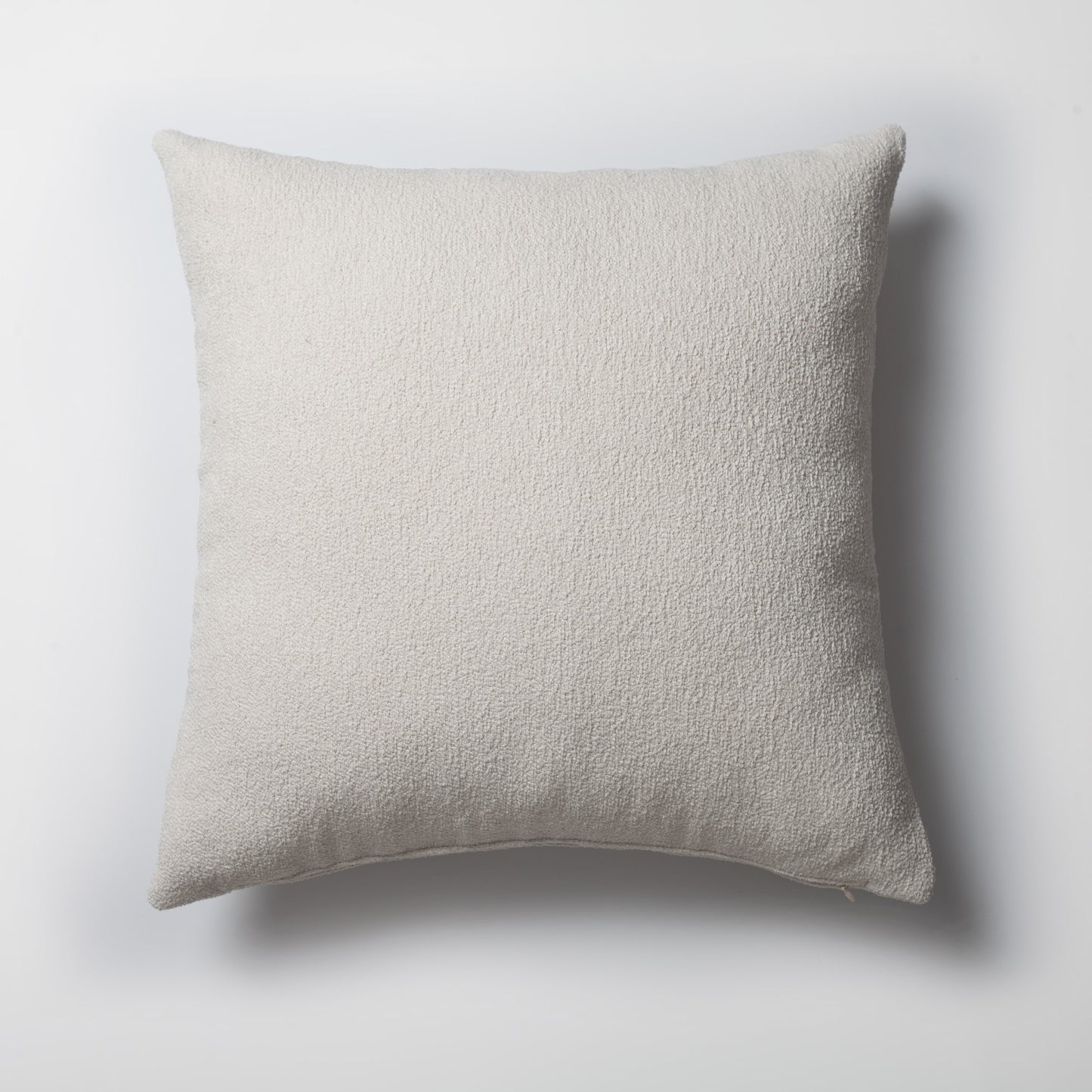 Julia | White Boucle Textured Solid Square 20''x20'' Throw Pillow Cover