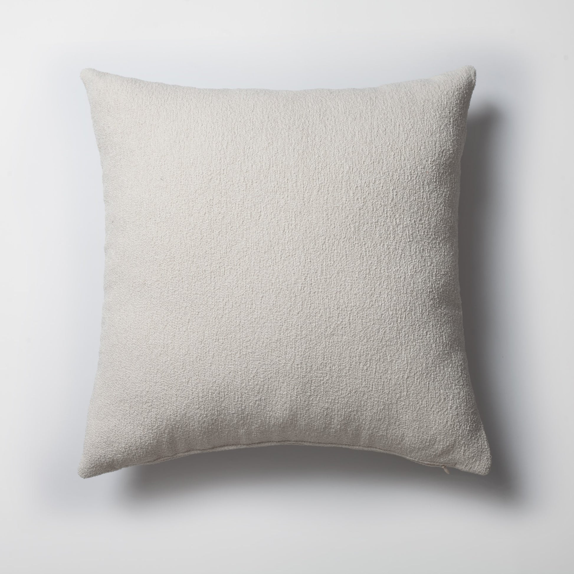 Julia | White Boucle Textured Solid Square 20''x20'' Throw Pillow Cover