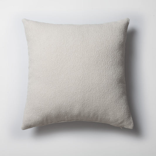 Julia | White Boucle Textured Solid Square 20''x20'' Throw Pillow Cover