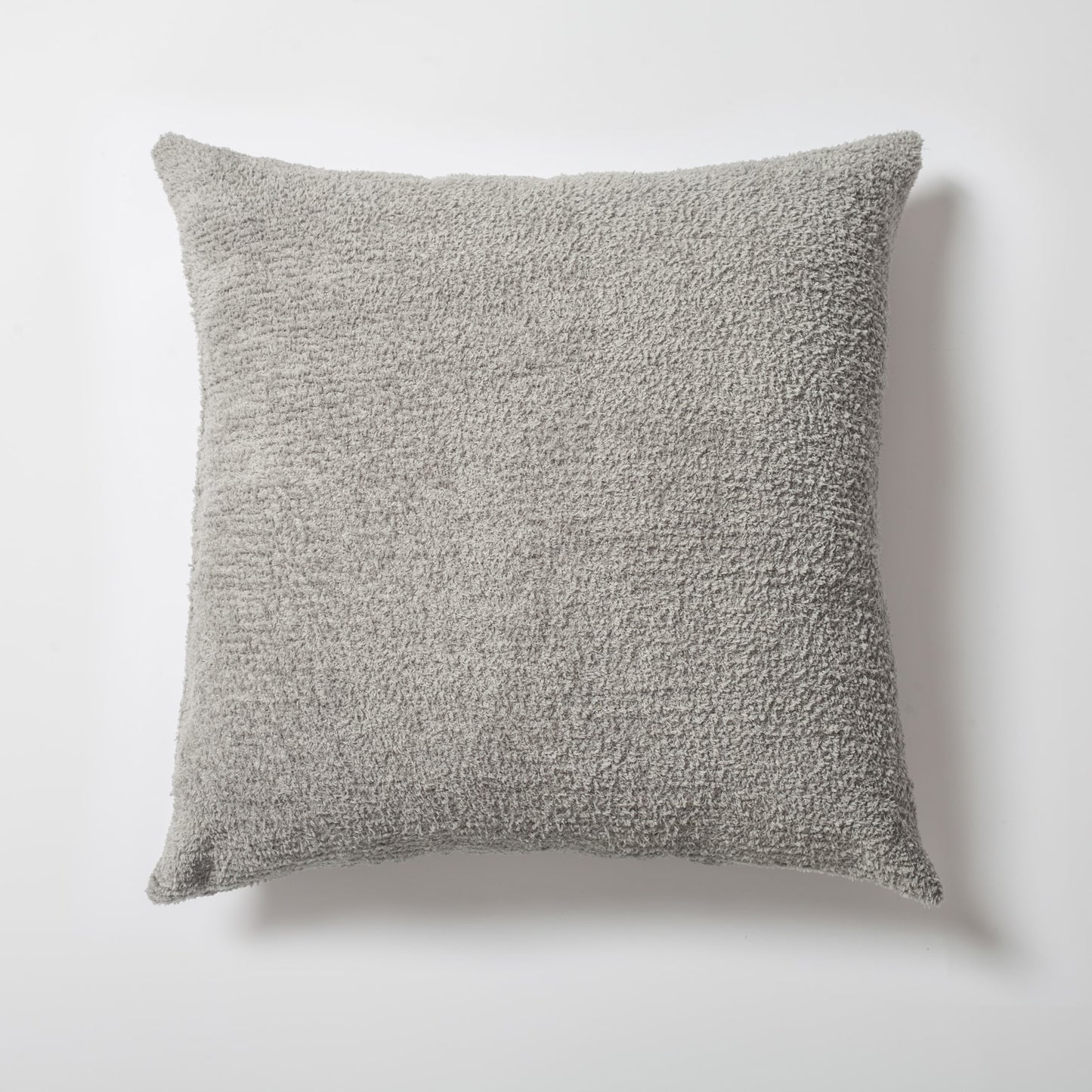 Cozy | Light Gray Plush Soft Textured Square 20''x20'' Throw Pillow Cover