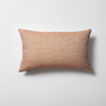 Orsa | Orange Small Scale Geometric Chevron Pattern Lumbar 12''x20'' Throw Pillow Cover