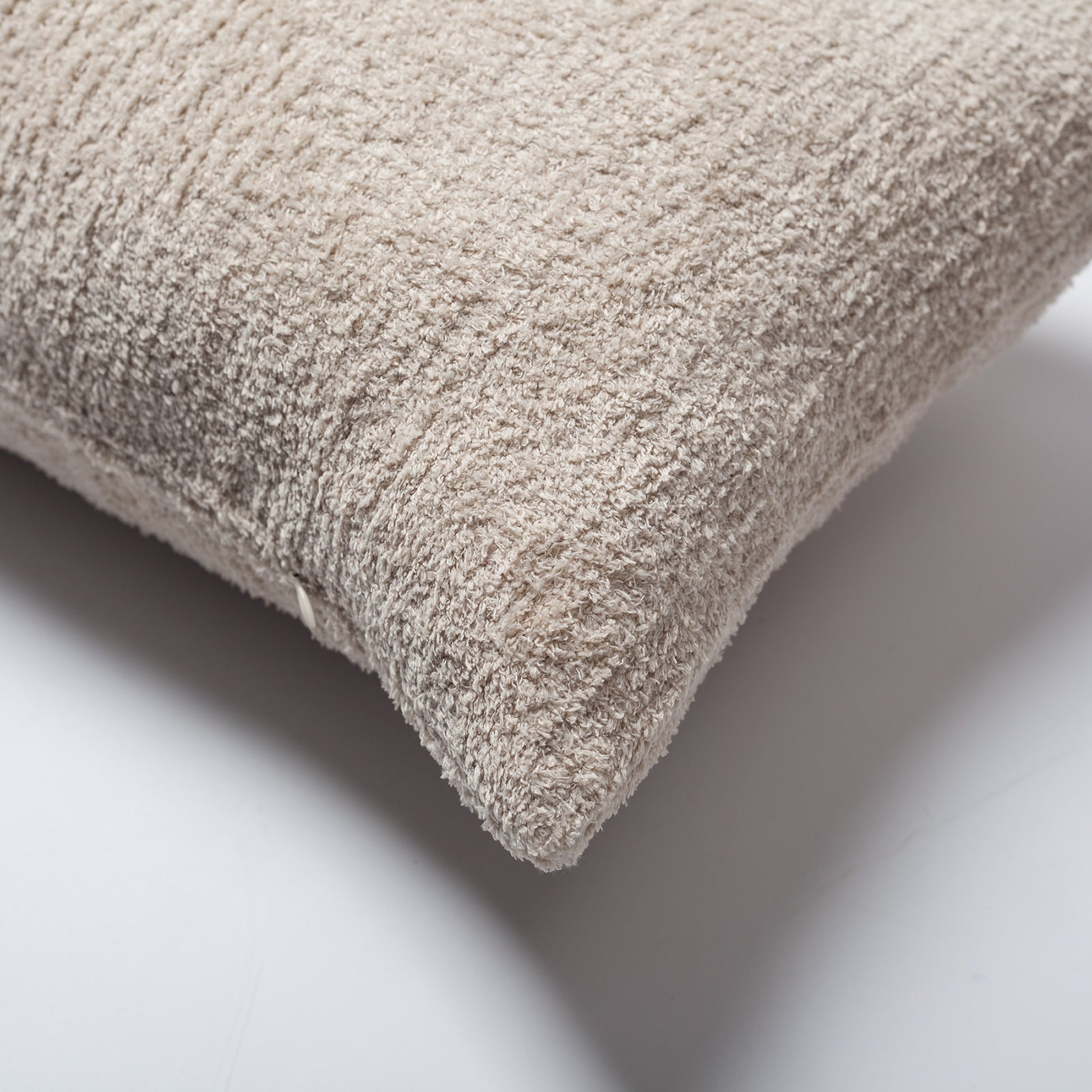 Cozy | Beige Plush Soft Textured Long Lumbar 14"x28" Throw Pillow Cover