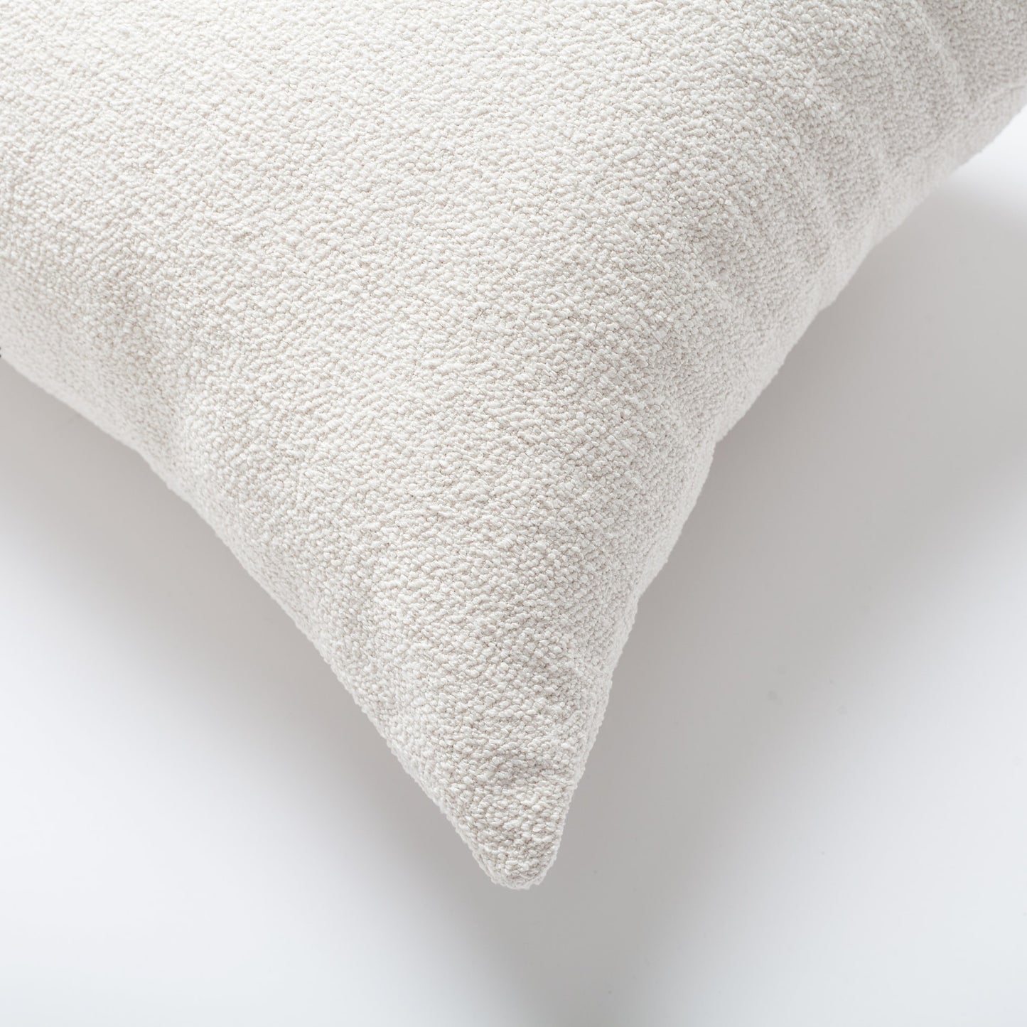 Julia | White Boucle Textured Solid Long Lumbar 14"x28" Throw Pillow Cover