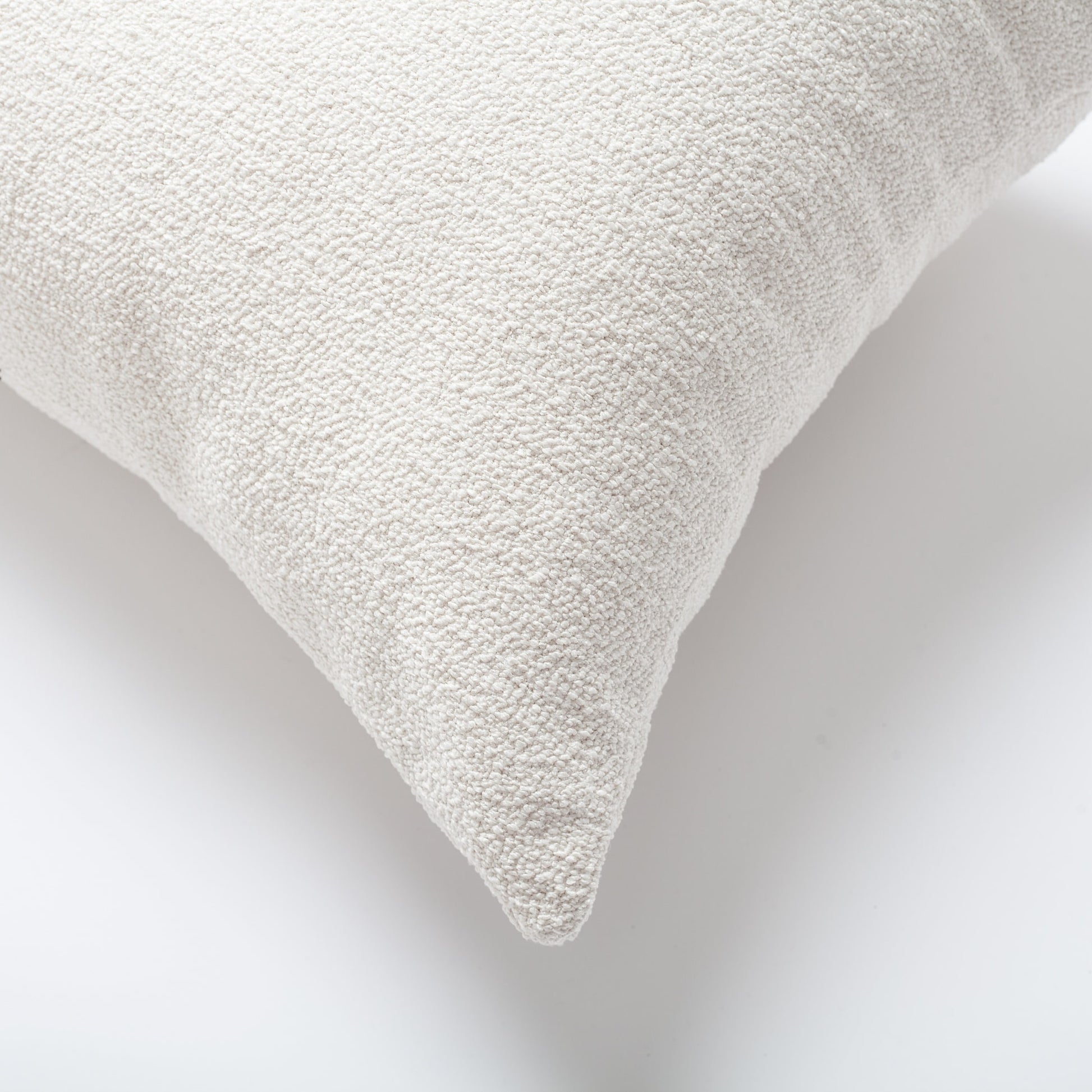 Julia | White Boucle Textured Solid Long Lumbar 14"x28" Throw Pillow Cover