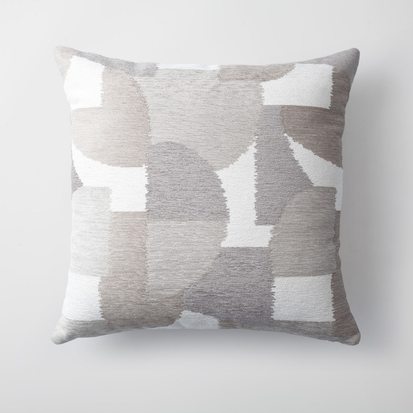 Otto | Neutral Gray Modern Geometric Square 20''x20'' Throw Pillow Cover