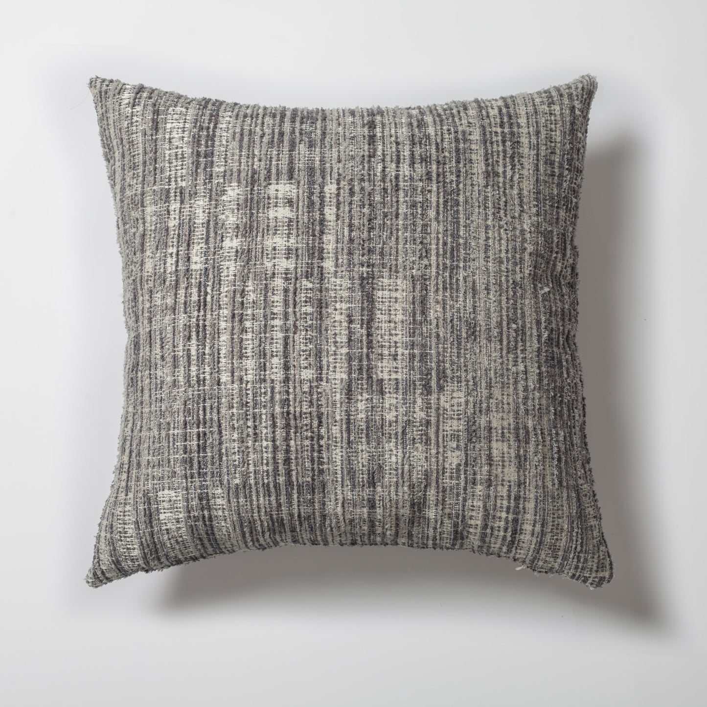 Tweed | Gray Heathered Woven Textured Plain Square 20"x20'' Throw Pillow Cover