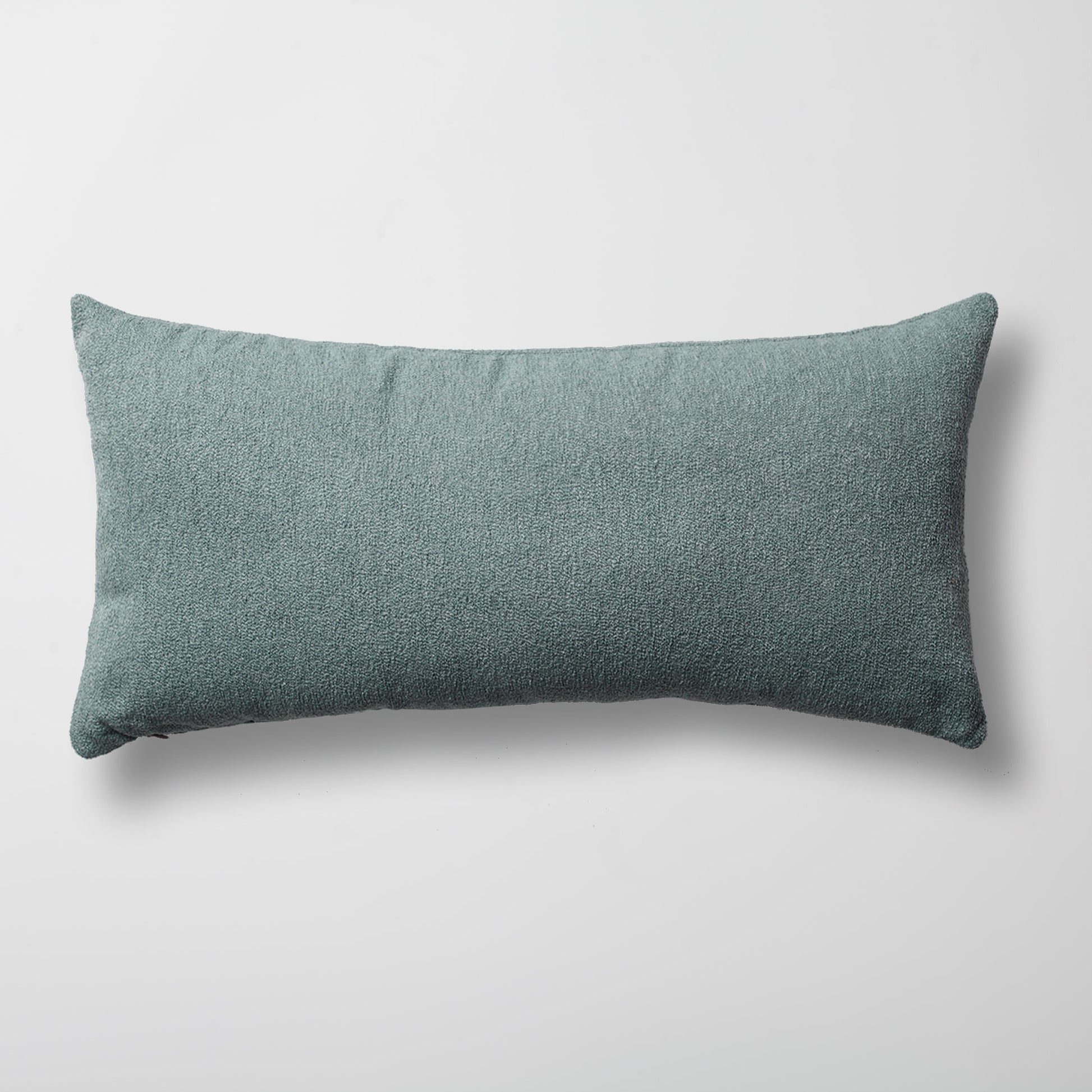 Julia | Light Blue Boucle Textured Solid Long Lumbar 14"x28" Throw Pillow Cover