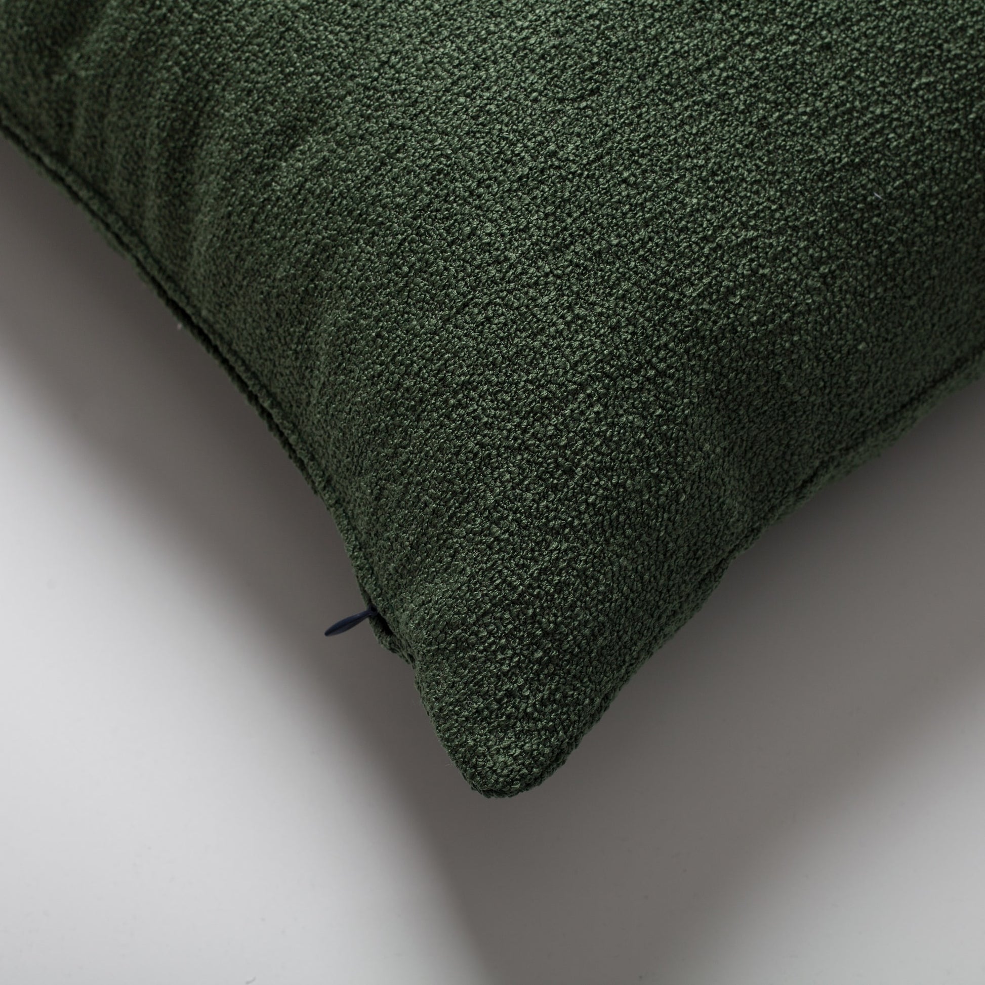 Julia | Green Boucle Textured Solid Long Lumbar 14"x28" Throw Pillow Cover