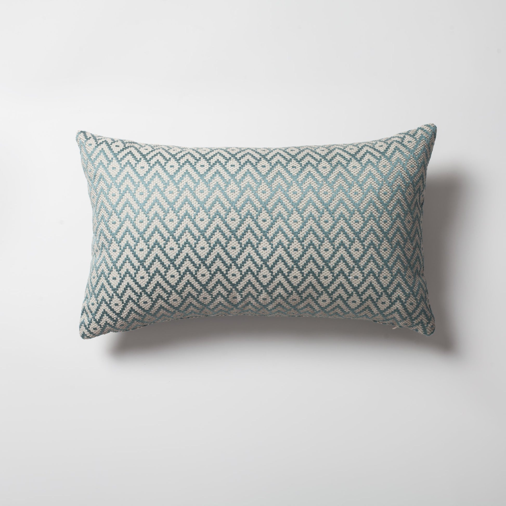 Gusto | Mint Blue Modern Small-Scale Patterned Lumbar 12''x20'' Throw Pillow Cover