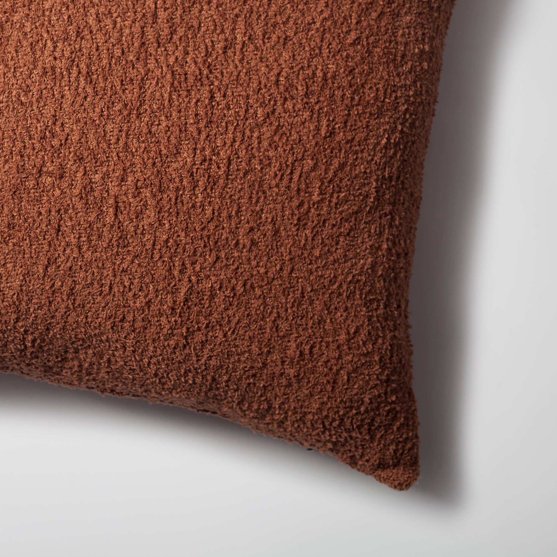 Cozy | Brown Plush Soft Textured Long Lumbar 14"x28" Throw Pillow Cover